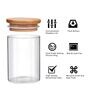 Spice Jars with Airtight Bamboo Lid [Round, Pack Of 12, 220ml]